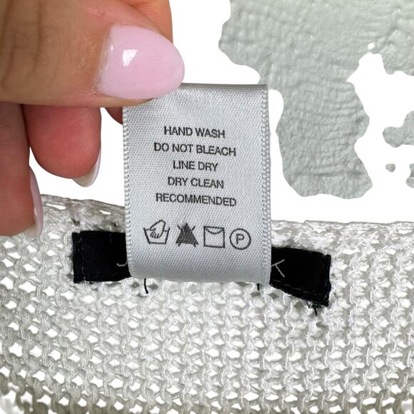 John Mark Ivory White Open Knit Cut Out Hem A-line Tunic Sweater - Picture 11 of 11